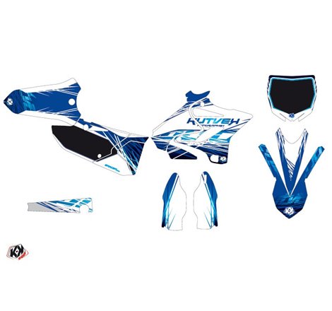 Kit Deco Moto Cross Eraser Yamaha 125 YZ Bleu