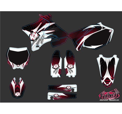 Kit Deco Moto Cross Graff Yamaha 125 YZ Rouge