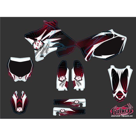 Kit Deco Moto Cross Graff Yamaha 125 YZ Rouge