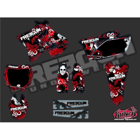 Kit Deco Moto Cross Freegun Yamaha 125 YZ Rouge