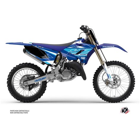 Kit Deco Moto Cross Outline Yamaha 125 YZ Bleu