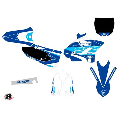 Kit Deco Moto Cross Outline Yamaha 125 YZ Bleu
