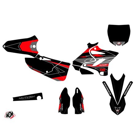 Kit Deco Moto Cross Outline Yamaha 125 YZ Rouge