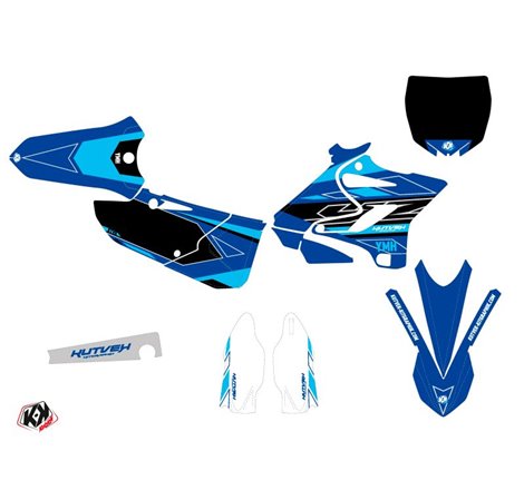 Kit Deco Moto Cross Outline Yamaha 125 YZ Cyan
