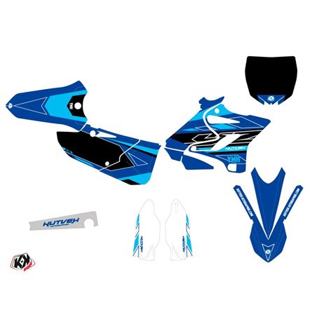 Kit Deco Moto Cross Outline Yamaha 125 YZ Cyan