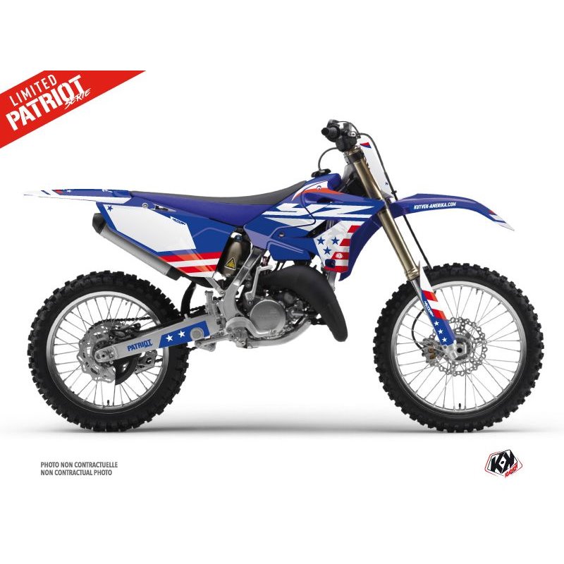 Kit Deco Moto Cross Patriot Yamaha 125 YZ Bleu