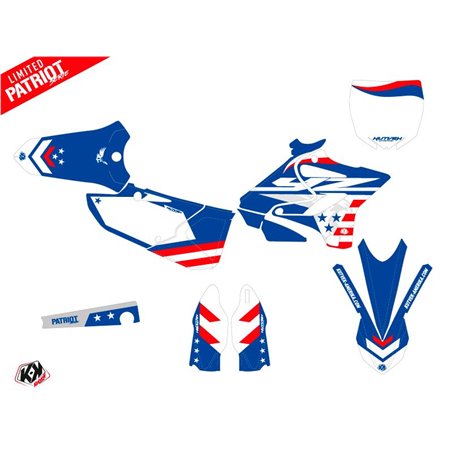 Kit Deco Moto Cross Patriot Yamaha 125 YZ Bleu