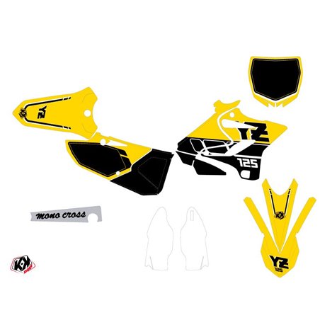 Kit Deco Moto Cross Vintage Yamaha 125 YZ Jaune