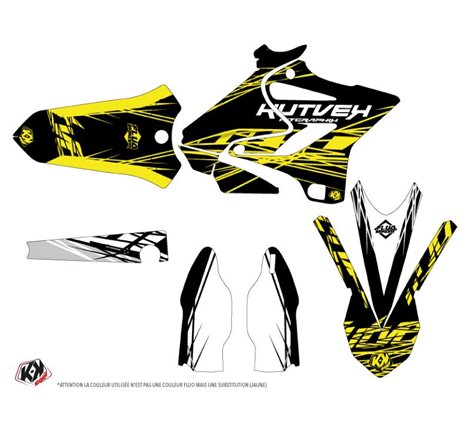 Kit Deco Moto Cross Eraser Fluo Yamaha 250 YZ Jaune LIGHT