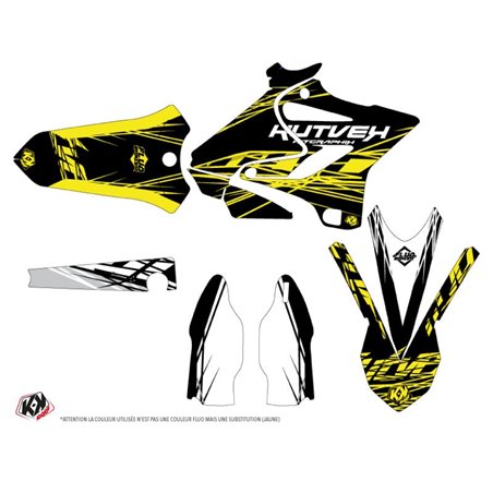 Kit Deco Moto Cross Eraser Fluo Yamaha 250 YZ Jaune LIGHT