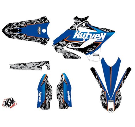Kit Deco Moto Cross Predator Yamaha 250 YZ Noir Bleu LIGHT