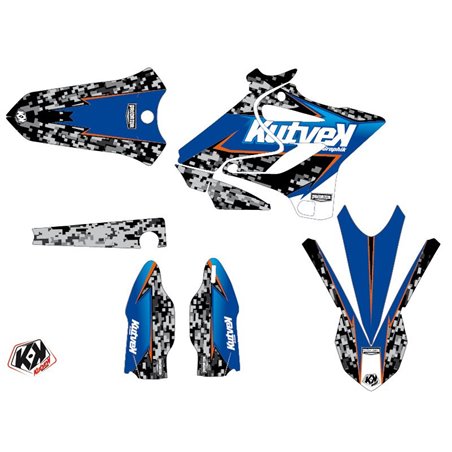 Kit Deco Moto Cross Predator Yamaha 250 YZ Noir Bleu LIGHT