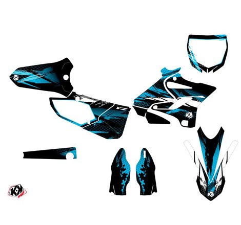 Kit Deco Moto Cross Techno Yamaha 250 YZ Bleu
