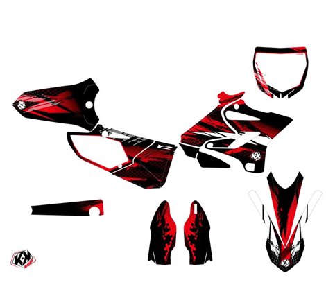Kit Deco Moto Cross Techno Yamaha 250 YZ Rouge