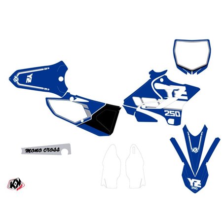 Kit Deco Moto Cross Vintage Yamaha 250 YZ Bleu