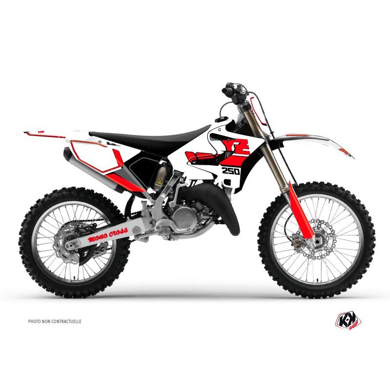 Kit Deco Moto Cross Vintage Yamaha 250 YZ Rouge
