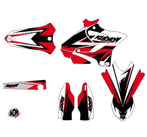 Kit Deco Moto Cross Stage Yamaha 250 YZ Noir Rouge LIGHT
