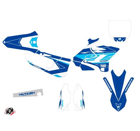 Kit Deco Moto Cross Outline Yamaha 250 YZ Bleu