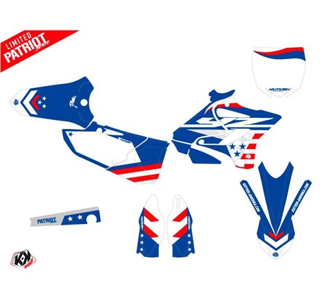 Kit Deco Moto Cross Patriot Yamaha 250 YZ Bleu