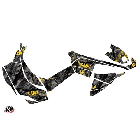 Kit Déco Quad Camo Can Am DS 90 Noir Jaune (2008-2023)