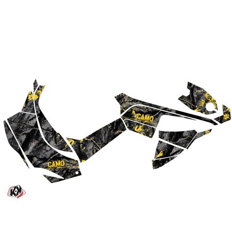 Kit Déco Quad Camo Can Am DS 90 Noir Jaune (2008-2023)