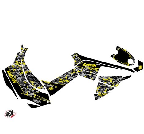 Kit Déco Quad Predator Can Am DS 90 Noir Gris Jaune (2008-2023)