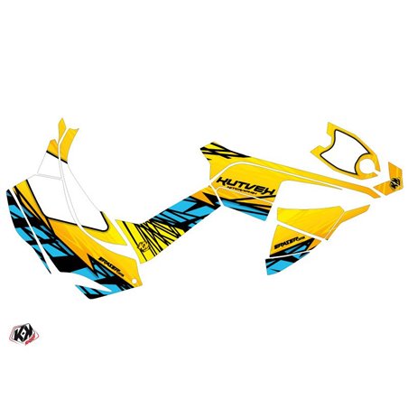 Kit Déco Quad Eraser Can Am DS 90 Jaune Bleu (2008-2023)