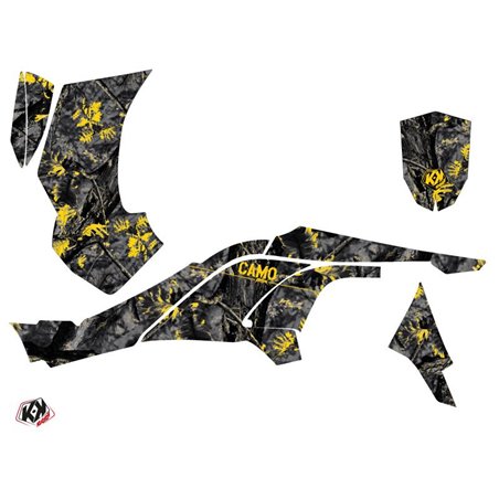 Kit Déco Quad Camo Can Am DS 450 Noir Jaune (2008-2015)