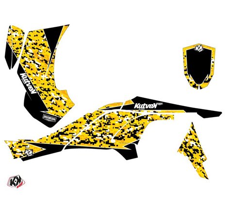 Kit Déco Quad Predator Can Am DS 450 Noir Jaune (2008-2015)
