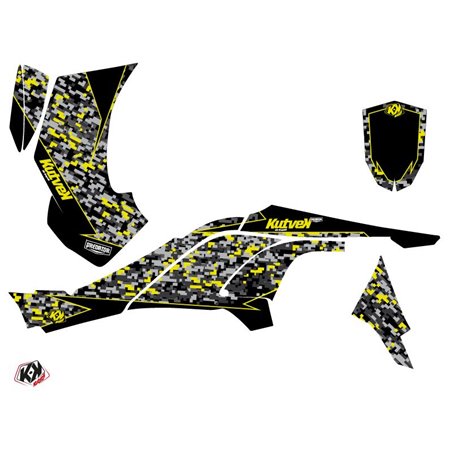 Kit Déco Quad Predator Can Am DS 450 Noir Gris Jaune (2008-2015)
