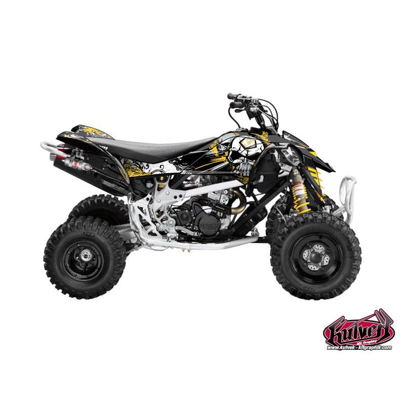 Kit Déco Quad Trash Can Am DS 450 Noir Jaune (2008-2015)