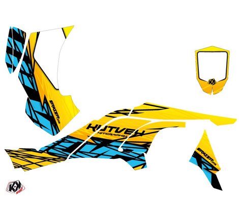 Kit Déco Quad Eraser Can Am DS 450 Jaune Bleu (2008-2015)