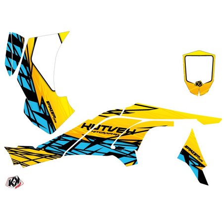 Kit Déco Quad Eraser Can Am DS 450 Jaune Bleu (2008-2015)