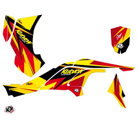 Kit Déco Quad Stage Can Am DS 450 Jaune Rouge (2008-2015)
