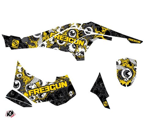 Kit Déco Quad Freegun Eyed Can Am DS 450 Jaune (2008-2015)