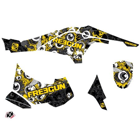 Kit Déco Quad Freegun Eyed Can Am DS 450 Jaune (2008-2015)