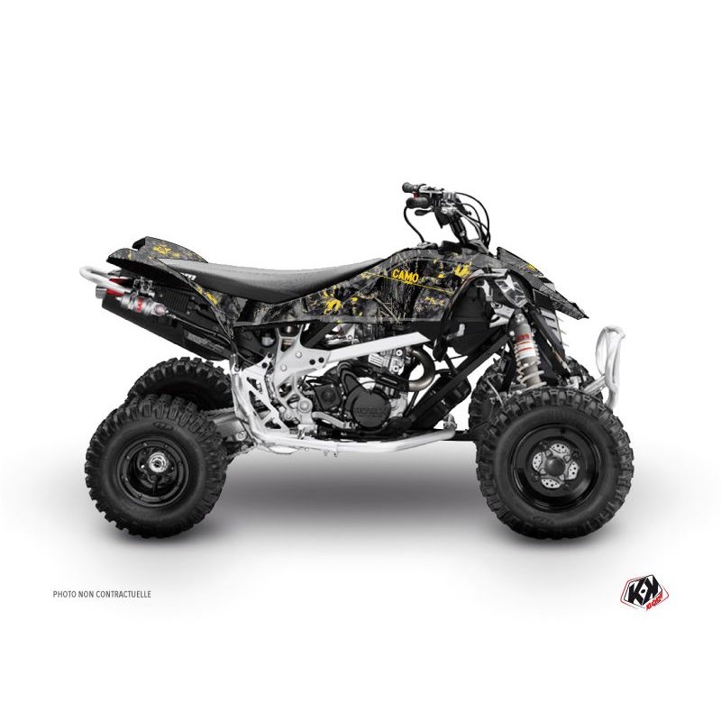 Kit Déco Quad Camo Can Am DS 650 Noir Jaune (2001-2006)