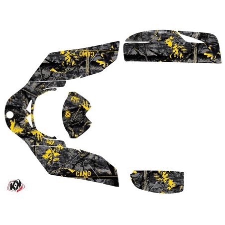 Kit Déco Quad Camo Can Am DS 650 Noir Jaune (2001-2006)