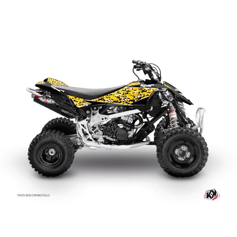 Kit Déco Quad Predator Can Am DS 650 Noir Jaune (2001-2006)