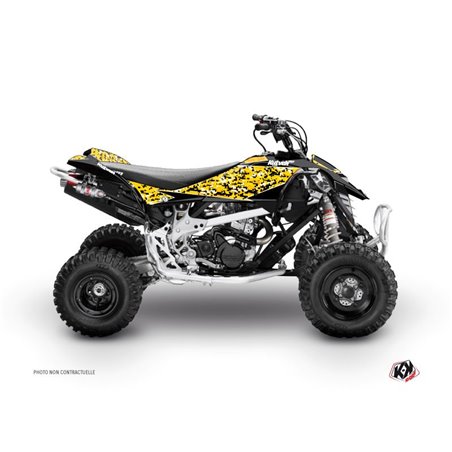 Kit Déco Quad Predator Can Am DS 650 Noir Jaune (2001-2006)