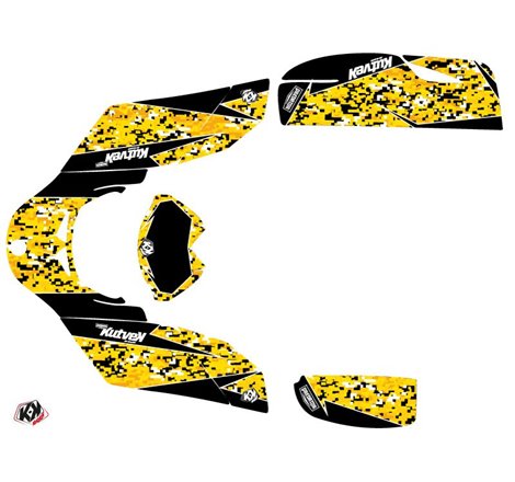Kit Déco Quad Predator Can Am DS 650 Noir Jaune (2001-2006)