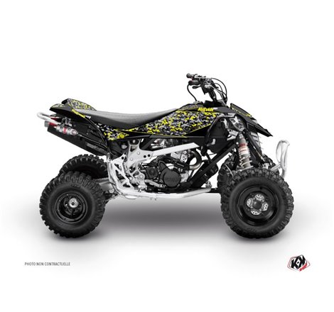 Kit Déco Quad Predator Can Am DS 650 Noir Gris Jaune (2001-2006)