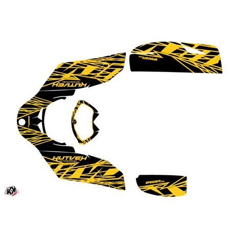 Kit Déco Quad Eraser Can Am DS 650 Jaune Noir (2001-2006)
