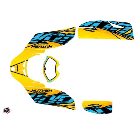 Kit Déco Quad Eraser Can Am DS 650 Jaune Bleu (2001-2006)