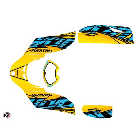 Kit Déco Quad Eraser Can Am DS 650 Jaune Bleu (2001-2006)