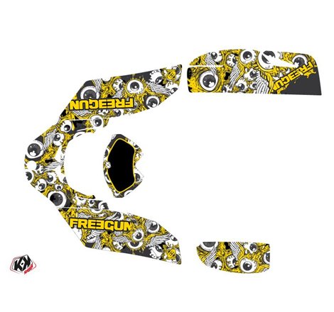 Kit Déco Quad Freegun Eyed Can Am DS 650 Jaune (2001-2006)