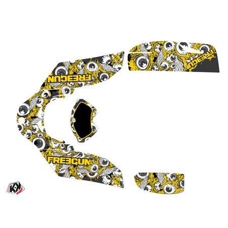 Kit Déco Quad Freegun Eyed Can Am DS 650 Jaune (2001-2006)