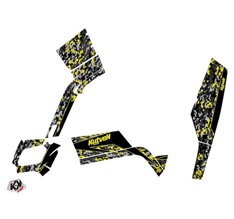 Kit Déco Quad Predator Can Am Outlander 400 XTP Noir Gris Jaune (2004-2009)