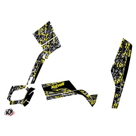 Kit Déco Quad Predator Can Am Outlander 400 XTP Noir Gris Jaune (2004-2009)