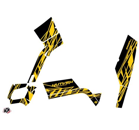 Kit Déco Quad Eraser Can Am Outlander 400 XTP Jaune Noir (2010-2012)